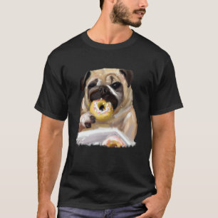 T-shirt Carlin mangeant un beignet  3