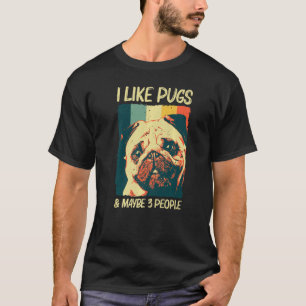 T-shirt Carlin Mignonne Pour Hommes Femmes Animaux De Comp