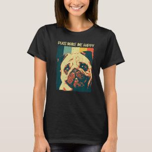 T-shirt Carlin Mignonne Pour Hommes Femmes Animaux De Comp