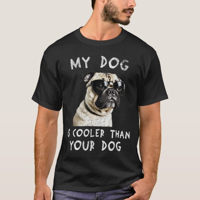 T-shirt Carlin Mon Chien Est Glacière Que Ton Chien Drôle (Devant)