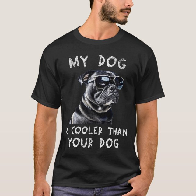 T-shirt Carlin Mon Chien Est Glacière Que Ton Chien Drôle (Devant)