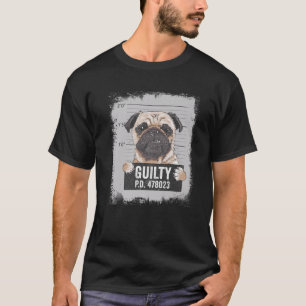 T-shirt Carlin Mug Tiré Mauvais Chien