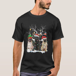 T-shirt Carlin Noël Lumières Père Noël Elf Reindeer Amoure