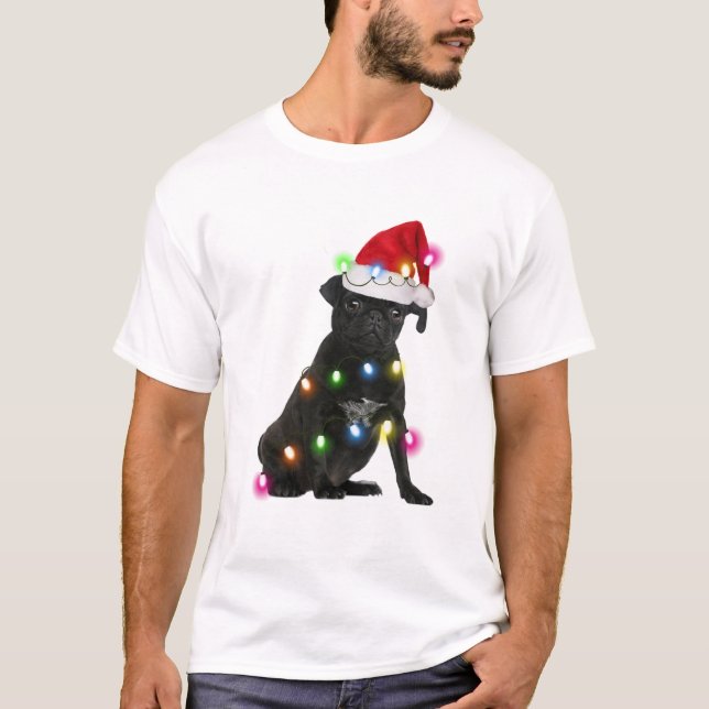 T-shirt Carlin noir clair Noël, Noël clair (Devant)