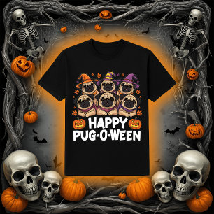 T-shirt Carlin-O-Ween   Chiens de Carlin d'Halloween adora