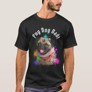 T-shirt Carlin Papa Chien Meilleur Chien Papa Jamais