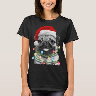 T-shirt Carlin Père Noël Jeu d'arbres de Noël Joyeux Noël