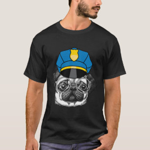 T-shirt Carlin Policier Police Carlin Lover Animaux de com