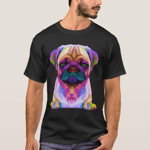 T-shirt Carlin Pop Art Portrait coloré Carlino pour l'amou