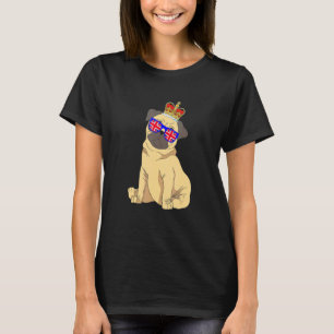 T-shirt Carlin portant des lunettes de soleil et une couro