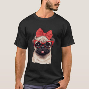 T-shirt Carlin Portant Des Lunettes Rouges Et Bandana Long