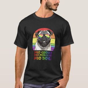 T-shirt Carlin Pro Choix Pro Féminisme Pro Chiens Lgbtq Fé