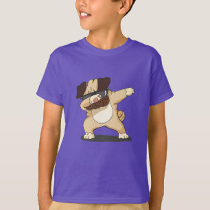 T-shirt Carlin tamponnant frais avec la chemise de