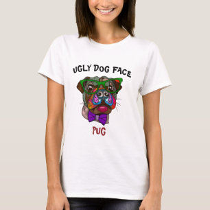 T-shirt Carlin unique en lunettes de soleil laide visage c