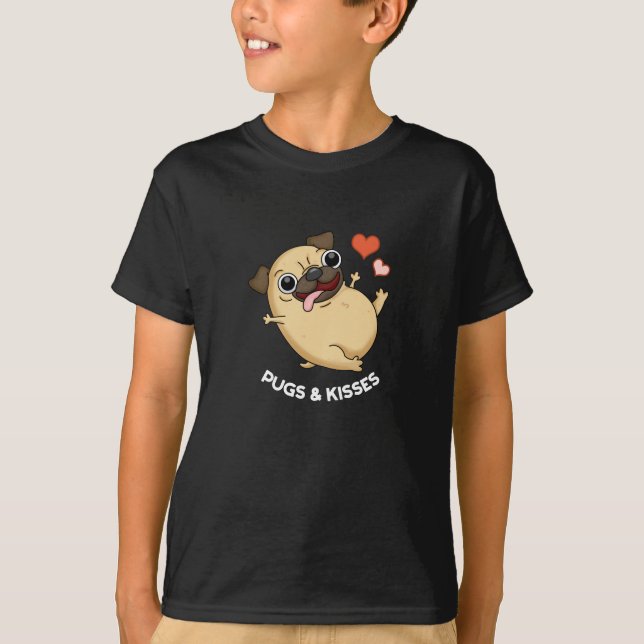 T-shirt Carlins Et Baisers Funny Chien Pun Dark BG (Devant)