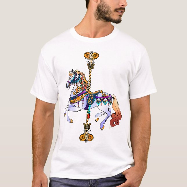 T-shirt Carnaval Carrousel Cheval Design (Devant)