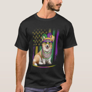 T-shirt Carnaval de Mardi Gras Chien Corgi Jester Animal C