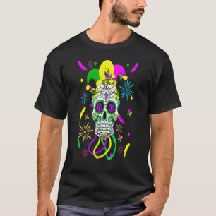T-shirt Carnaval de sucre Masque Jester Casquette Mardi Gr