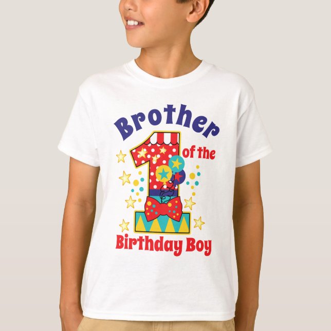 T-shirt Carnaval Frère du premier garçon d'anniversaire (Devant)