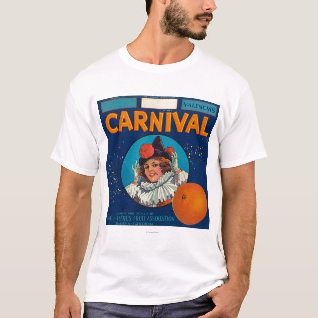 T-shirt Carnaval LabelAnaheim orange, CA (Devant)