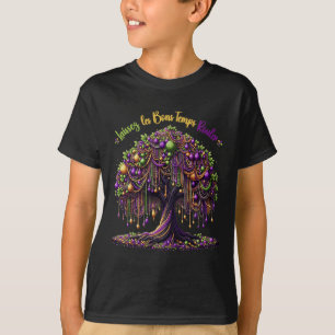 T-shirt Carnaval Mardi Gras Bead Tree New Orleans 2025 Pou