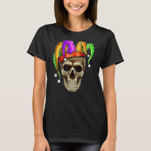 T-shirt Carnaval Skull Mardi Gras Jester Joker Carnival Lo