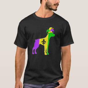 T-shirt Carnavals Mardi Gras Chien Doberman Drôle de Chiot