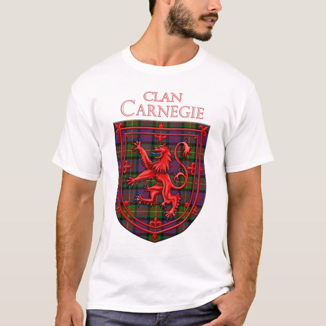 T-shirt Carnegie Tartan Scottish Plaid Lion Rampant (Devant)