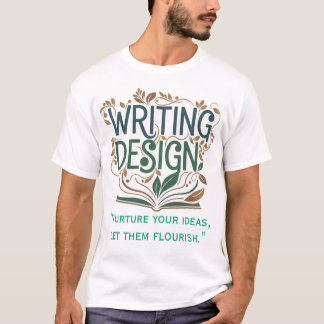 T-shirt Carnet de typographie florale pour l'écriture et l