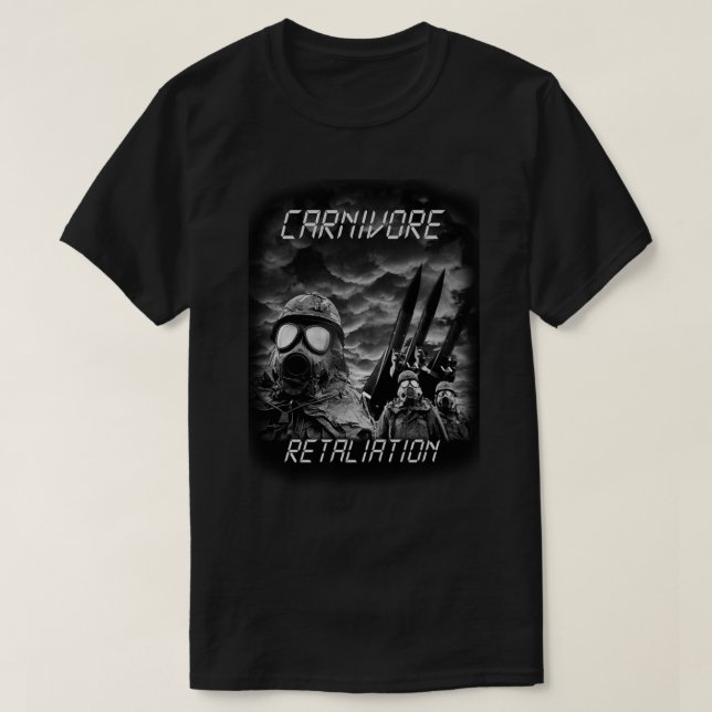 T-shirt Carnivore Black & White Représailles Classic T-Shi (Design devant)