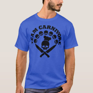 T-shirt carnivores crâne couteaux barbecue boucher humour