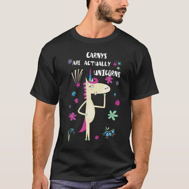 T-shirt Carnys Sont En Fait Des Unicornes (Devant)