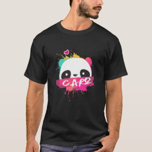 T-shirt CARO - Belle Fille Nom Avec Panda Adorable