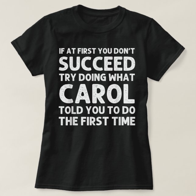 T-shirt CAROL Name Personalized Birthday Funny Christmas J (Design devant)