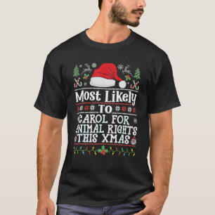 T-shirt Carol pour les droits des animaux ce Noël Végétari