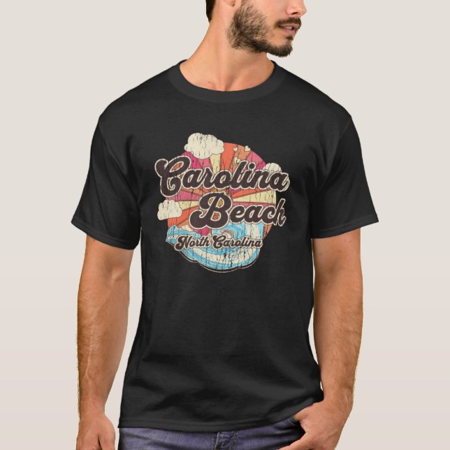 T-shirt Carolina Beach NC Summertime Vacationing Waves (Devant)