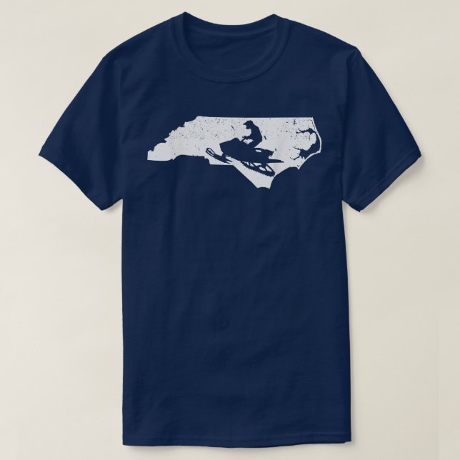 T-shirt Carolina Motoneige Nord équitation Sports d'hiver  (Design devant)