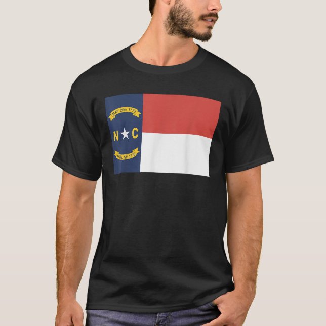 T-shirt Caroline du Nord États Drapeau États-Unis (Devant)
