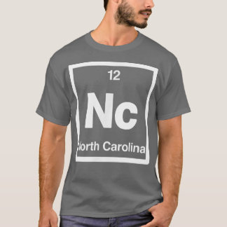 T-shirt Caroline du Nord NC Éléments de tableau périodique