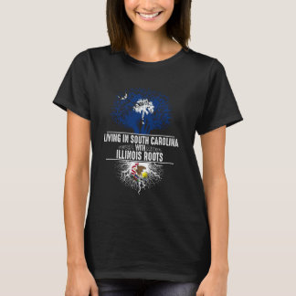 T-shirt Caroline du Sud Accueil Illinois Roots State Tree