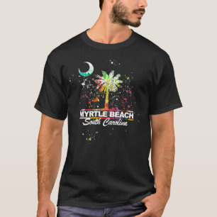 T-shirt Caroline du Sud Myrtle Beach SC Drapeau Design gra