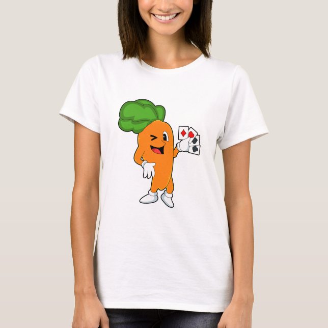 T-shirt Carotte au Poker avec cartes de Poker (Devant)