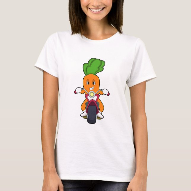 T-shirt Carotte comme Biker avec Motorcycle.PNG (Devant)