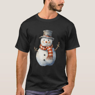T-shirt Carotte de neige Nez Plaid Écart hiver Noël