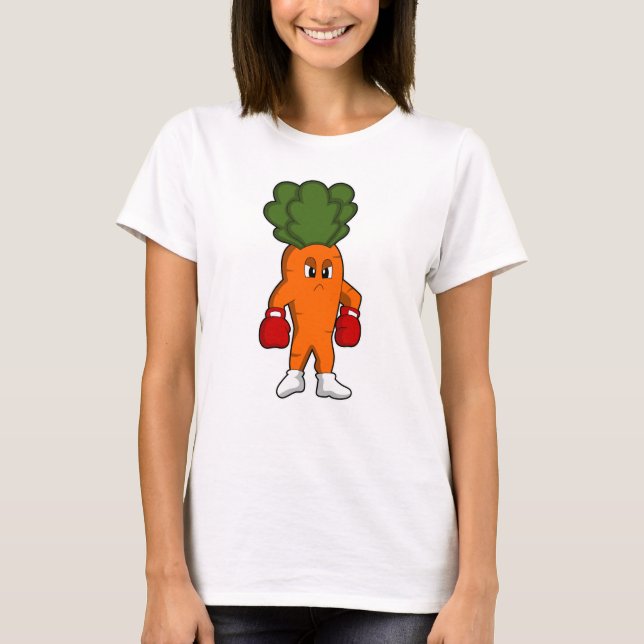 T-shirt Carotte en boîte avec gants de boxe (Devant)