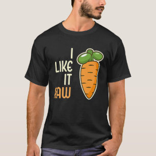 T-shirt Carotte végétale I Like It Raw Vegan Lifestyle 1