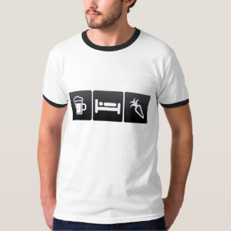 T-shirt Carottes de boissons, de sommeil et de nettoyage