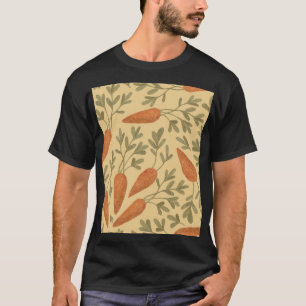 T-shirt Carottes dessinées à la main, motif sans couture c