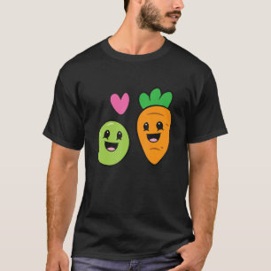 T-shirt Carottes Et Pois Alimentation Paire Aimer Pois Et 