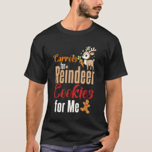 T-shirt Carottes pour biscuits de rennes Noël Santa Xmas